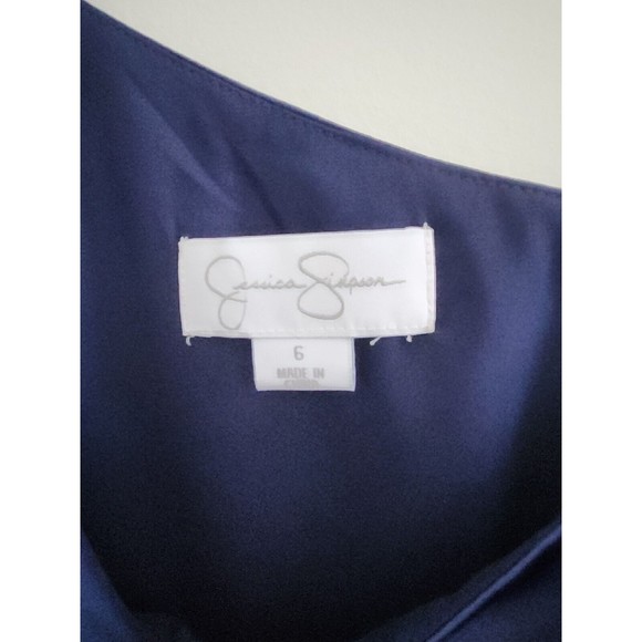Jessica Simpson New Royal Blue off the shoulder mini Dress - size 6 - Picture 5 of 8